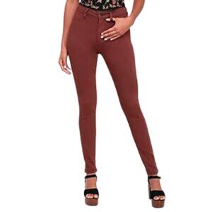 Free People Long And Lean Jegging in Red Mocha Sz 28